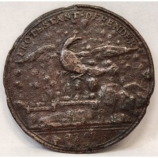 GERMANY PRUSSIA RUSSIA 1757 . HAMMERED TOKEN . KING FREDERISK